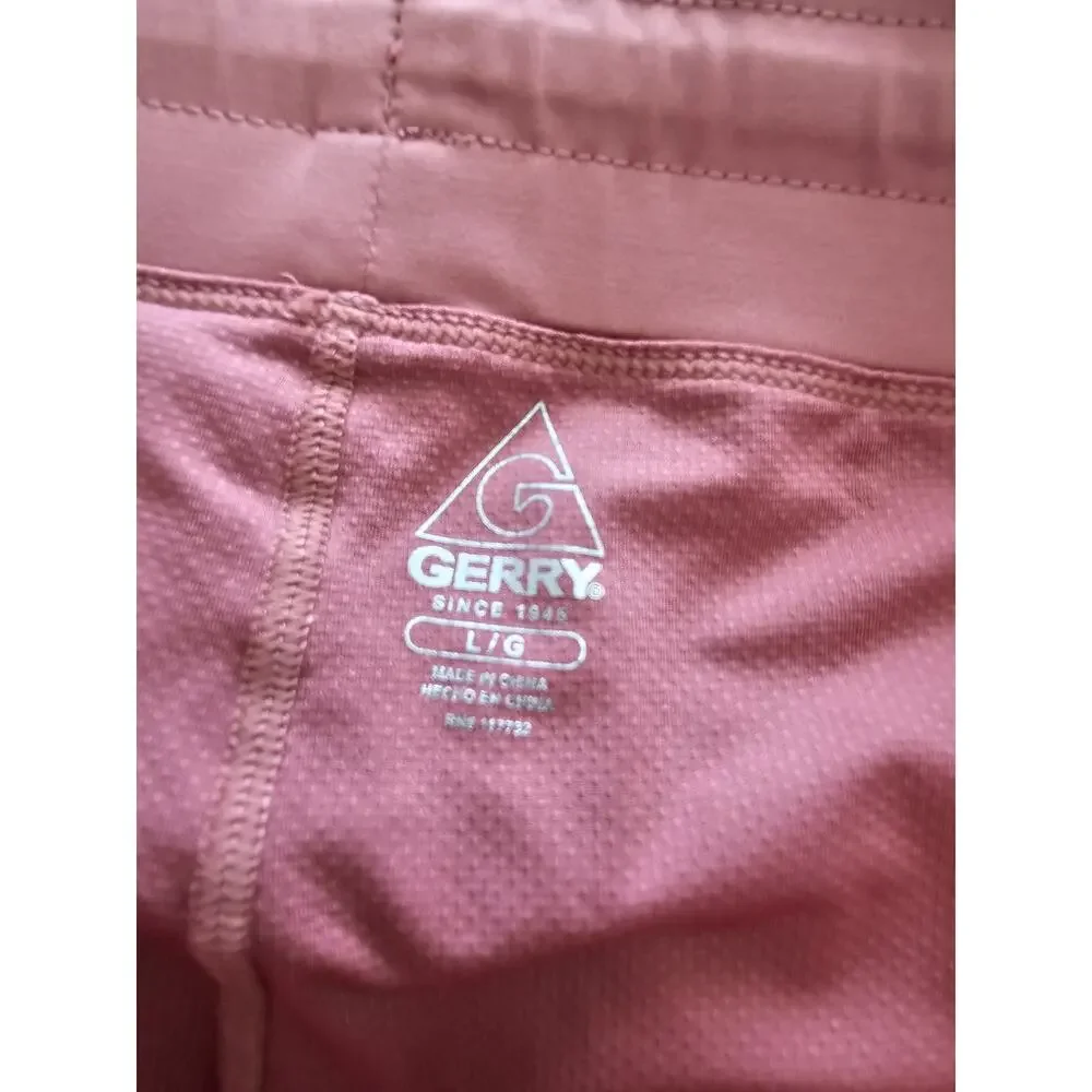 GERRY Breezy Active Cargo Skort Skirt Shorts L/G Hiking Athleisure NWOT